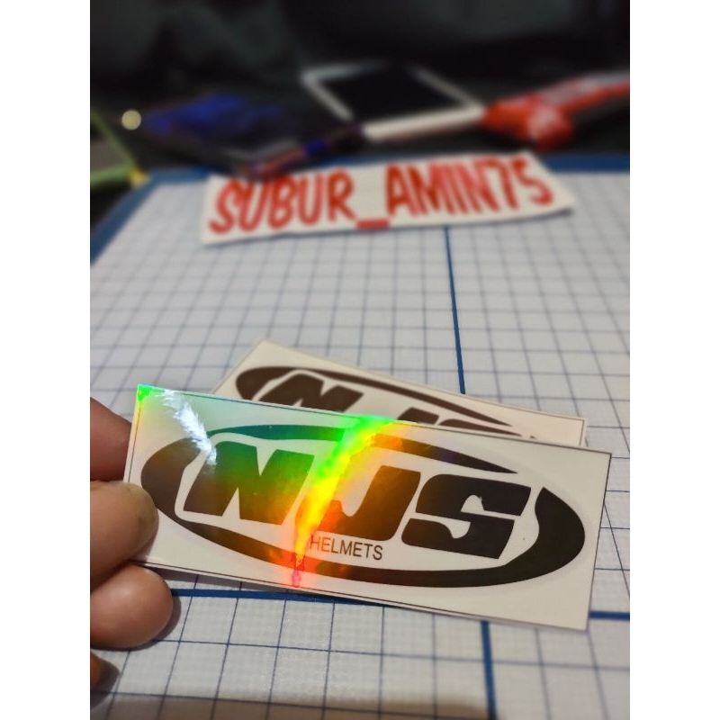Stiker logo helm njs