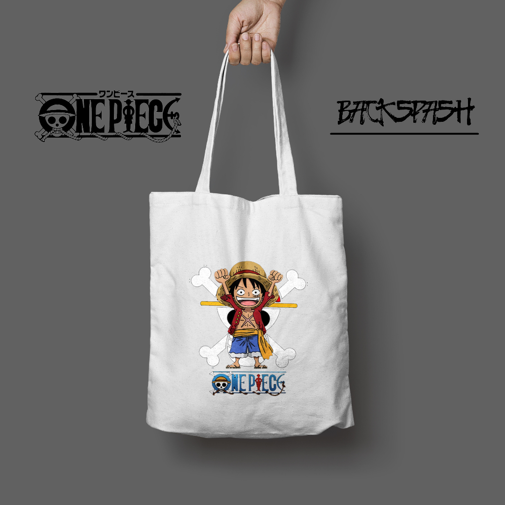 Totebag Tas Anime One Piece Luffy Shanks Pria Wanita - ONE PIECE