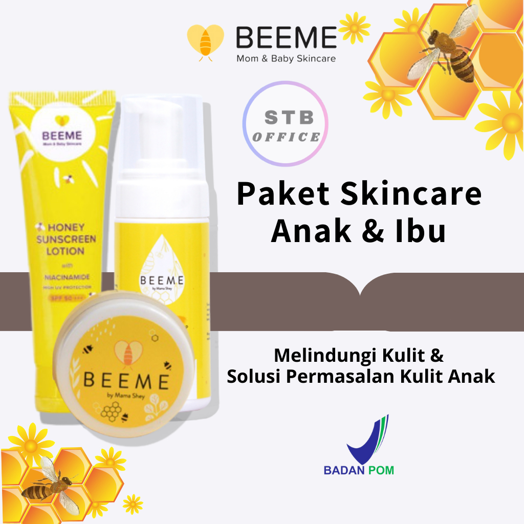 Paket Skincare Anak Perawatan Kulit Bayi Beeme Beemee Bemee Beme Bemme Beemme Bemmee Beemmee Bumil Busui Original Bpom Menutrisi Melembabkan Wajah