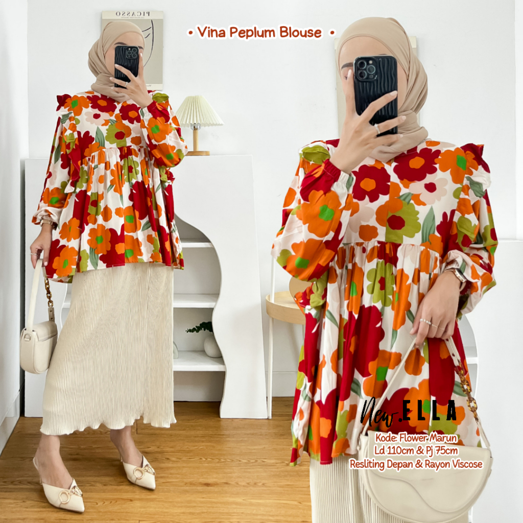 VINA PEPLUM BLOUSE BUSUI BY DLINK STORE / BLOUSE BUSUI