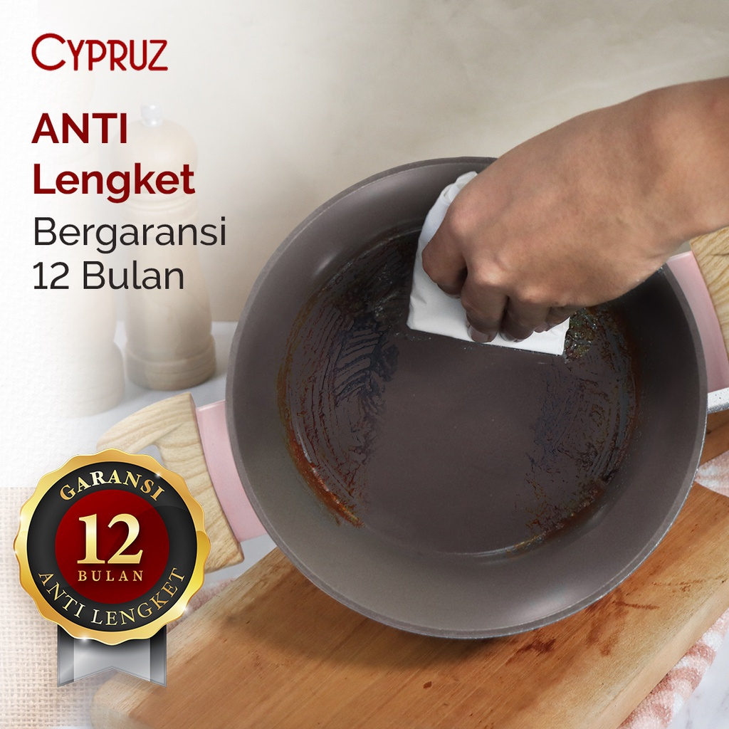 Cypruz Casserole (Panci) Pink Ceramic Series + Lid (Tutup)