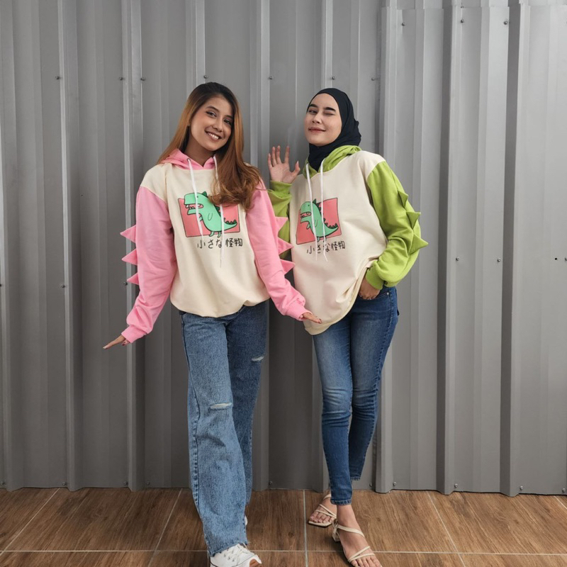 Sweater wanita DINOSAURUS HOODIE WANITA