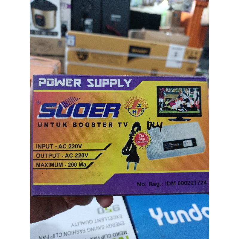 Power supply sooer booster TV antena indoor booster bawah TV limited hi