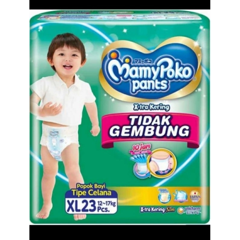 Mamypoko mamy poko popok celana pants xtra kering slim   M   L28   XL224