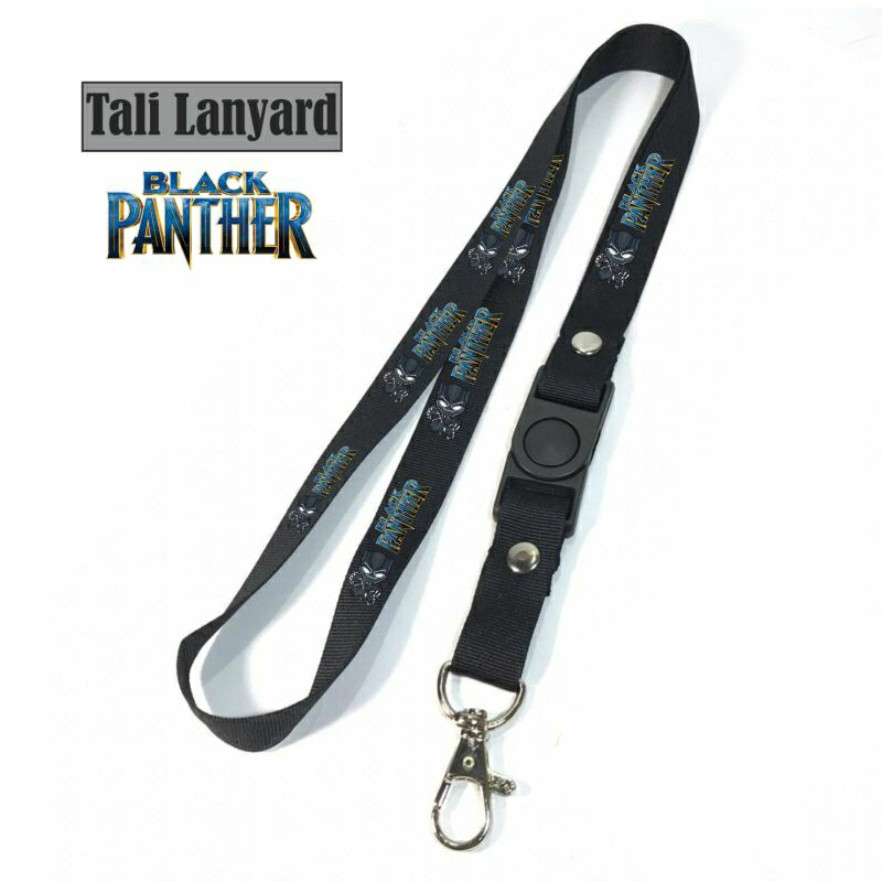 

Lanyard BLACK PANTHER / tali lanyard film gantungan kunci name tag id card / pods / brand lokal / best seller / bayar ditempat