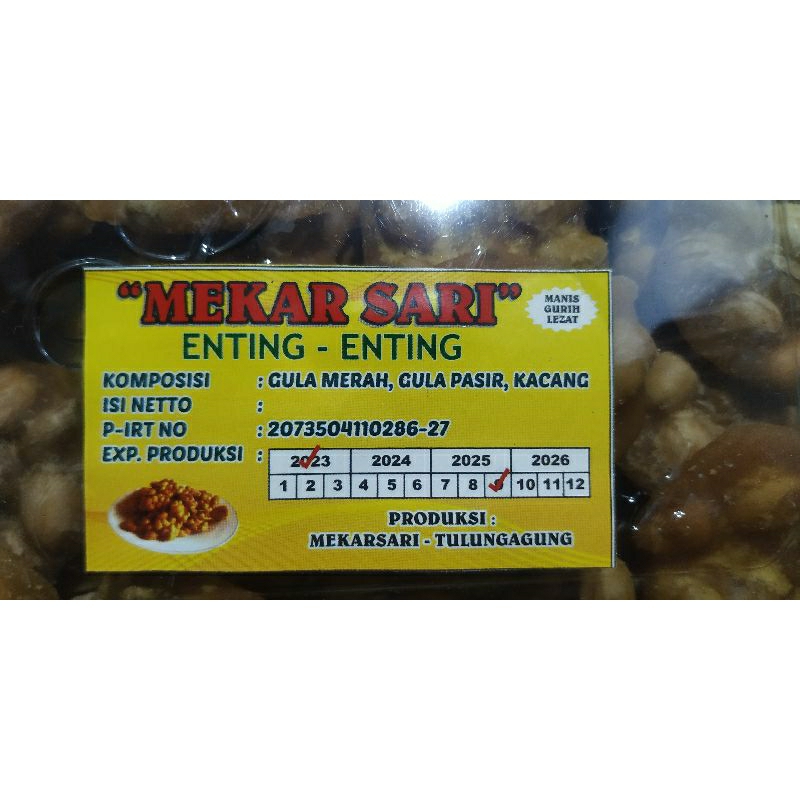 

Enting Enting Kacang Gula Merah Mekar Sari