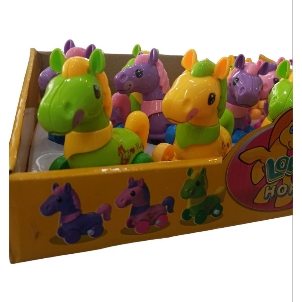 MAINAN PUTAR JERAPAH KUDA PONNY KURA KURA COMEL WARNA WARNI