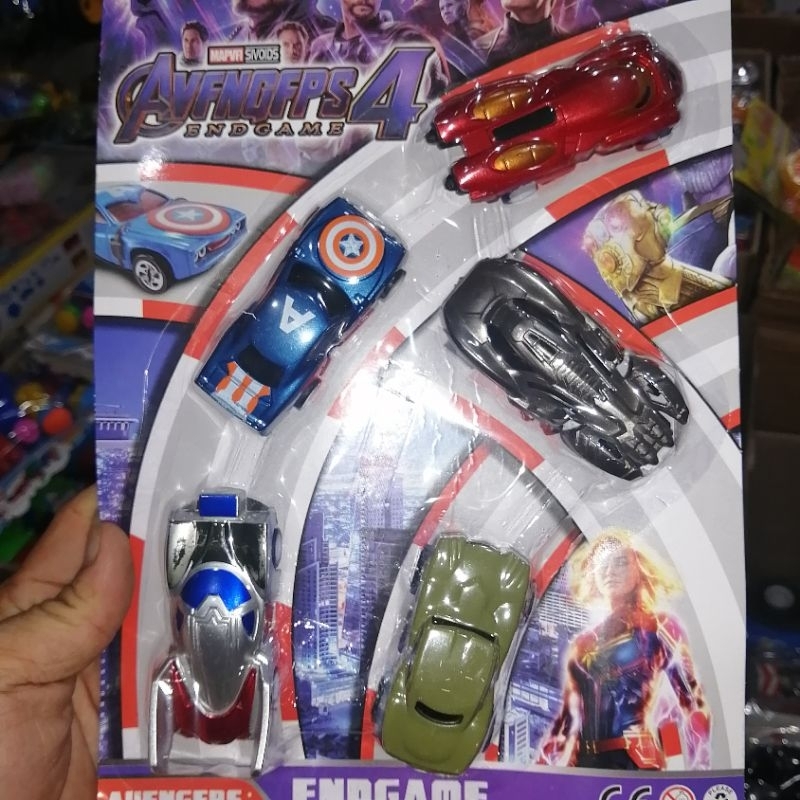 PROMO COD MAINAN MOBIL MINI Avengers 5pcs