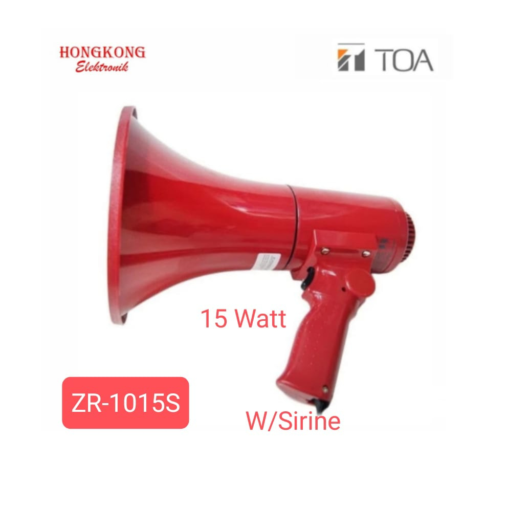 SPEAKER MEGAPHONE TOA ZR 1015S SIRINE 15WATT MEGAPHONE 1015 S