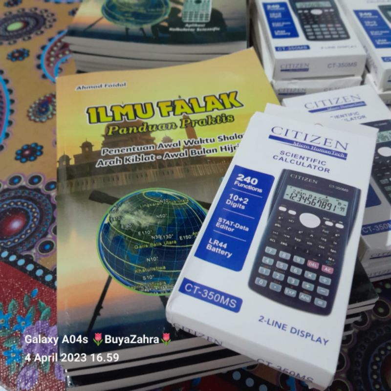 

Buku Panduan Praktis Ilmu Falak dan kalkulator scientific citizen ct-350ms