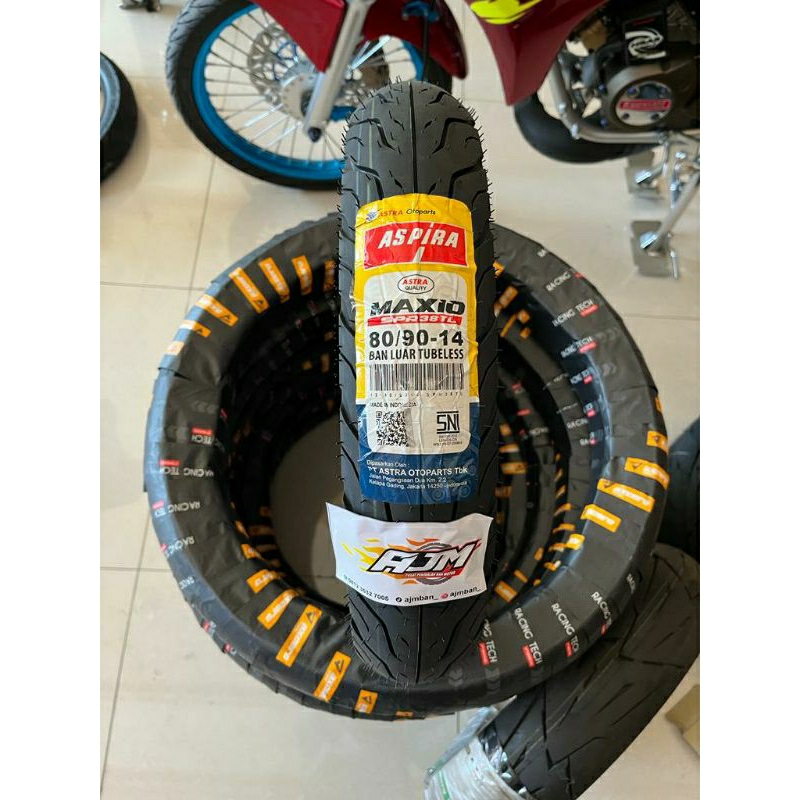 BAN ASPIRA MAXIO SPR 38 TL 80/90-14 TUBELESS
