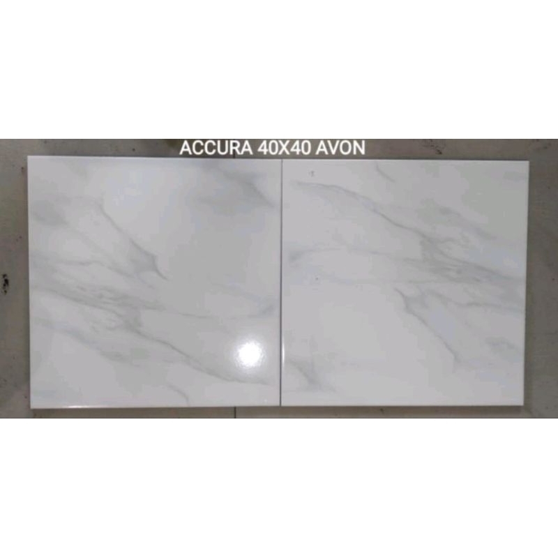 Keramik Lantai Licin Accura Avon Grey Ukuran 4040