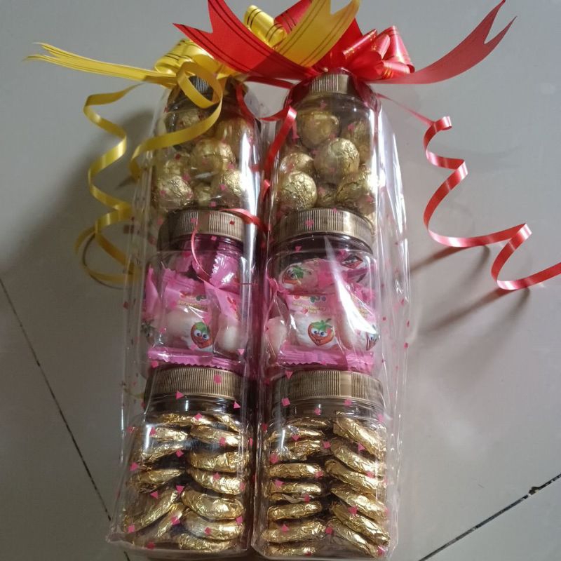 Parcel Lebaran Coklat hemat 3 toples free custom ucapan