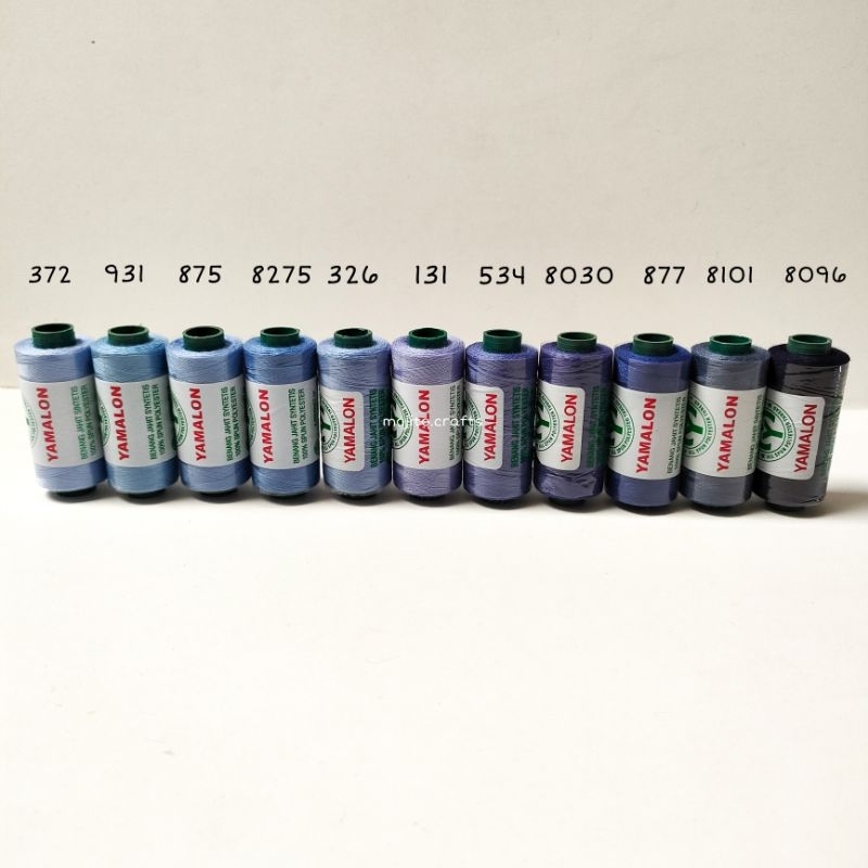 1 Buah Benang Jahit Yamalon Variasi Biru & Ungu / Benang Biru / Benang Ungu / Benang Jahit Biru / Be