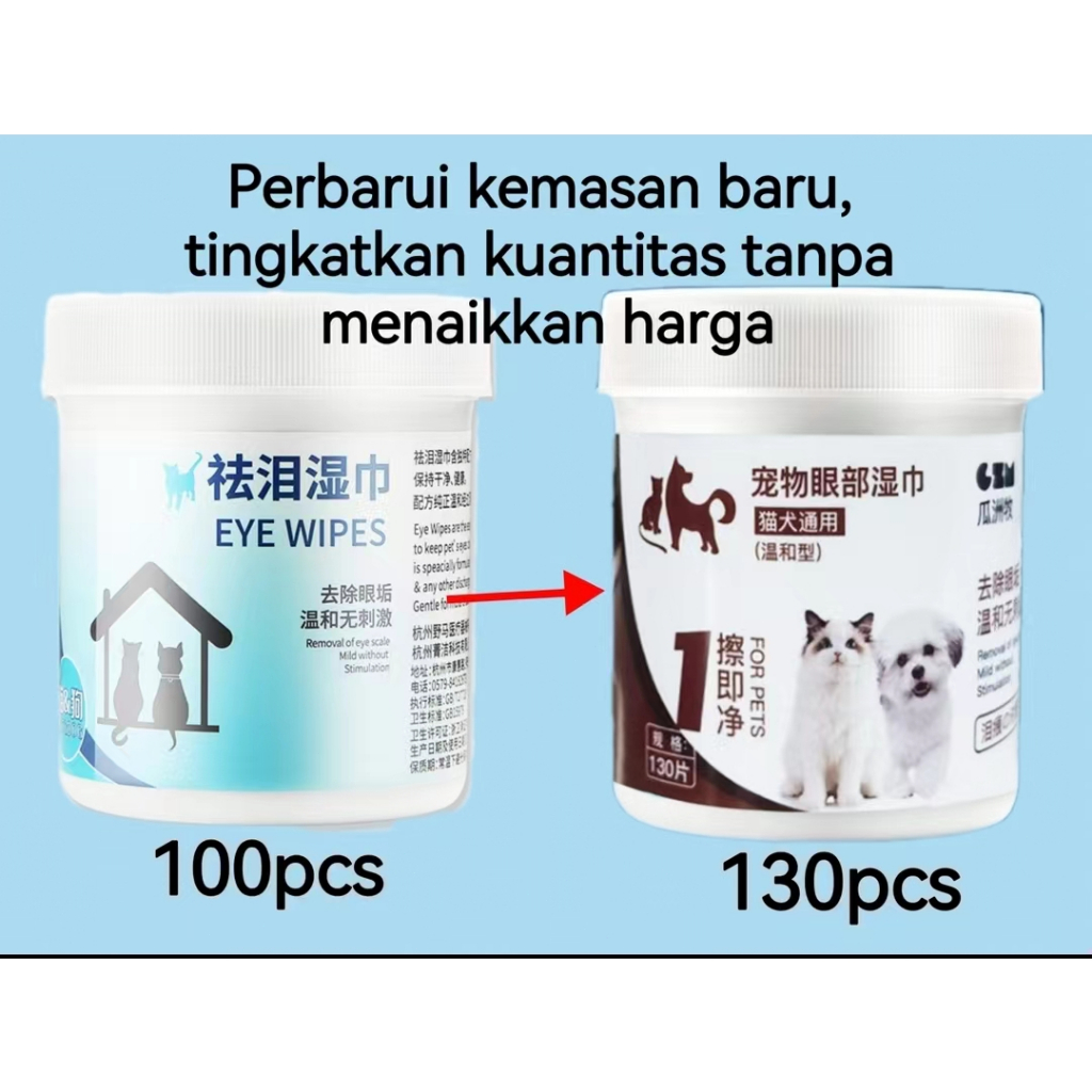 Tisu Mata Kucing  Anjing Eye Wipes Kucing Pet Wipes Anti Bacterial/Aloe Vera Pet Eye Wipes/Tisu telinga Kucing  Anjing