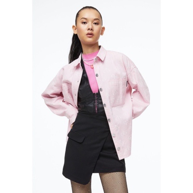 [Preloved] H&M Blackpink Oversized Twill Jacket size M