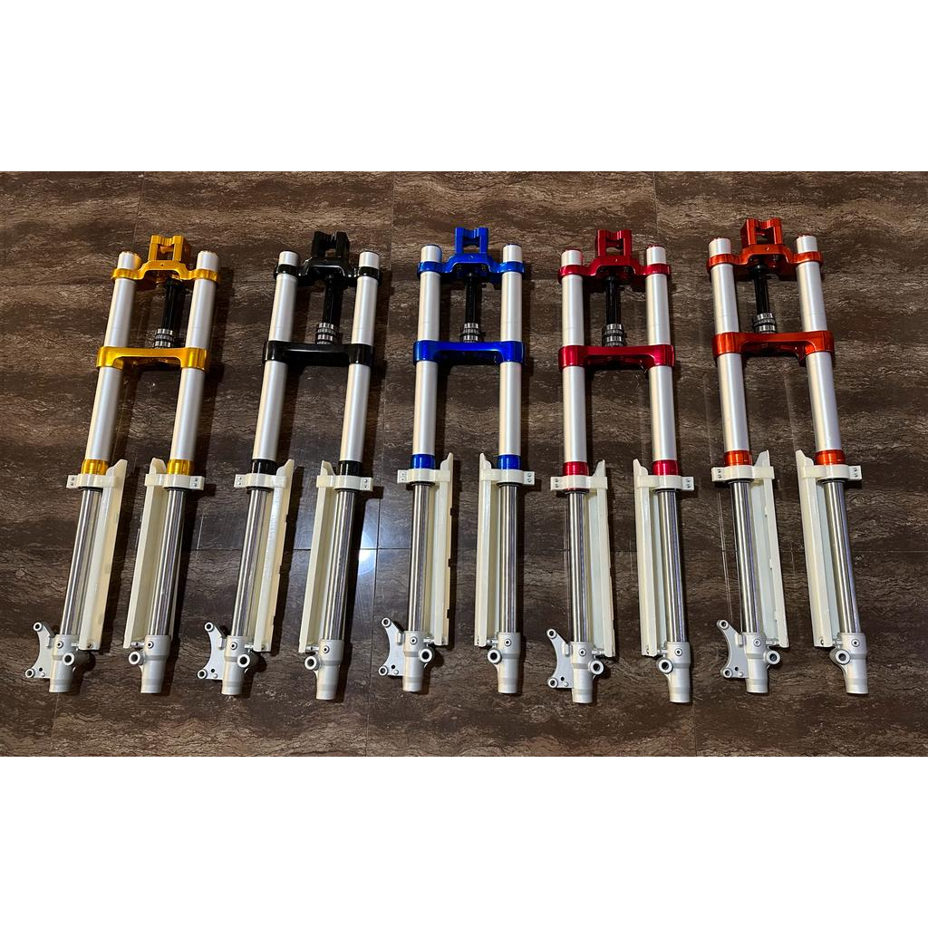 MEREK RIDE IT Up Side Down KLX USD KLX Bahan Full CNC UK 45x850 Berikut Komstir Dan seal shock merk 