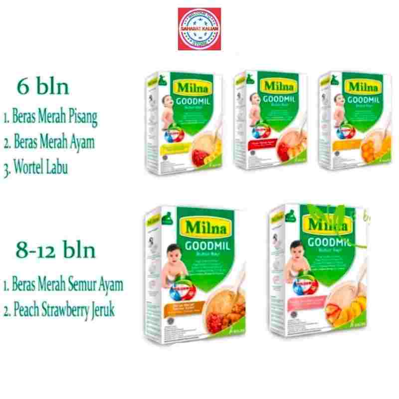 MILNA GOODMIL BUBUR BAYI 6+ DAN 8+ PER 1 BOX