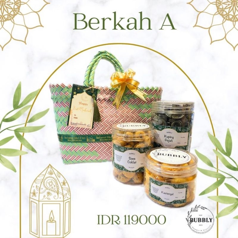 

[Bubbly] Paket Parcel Hampers Lebaran kue kering Premium BERKAH