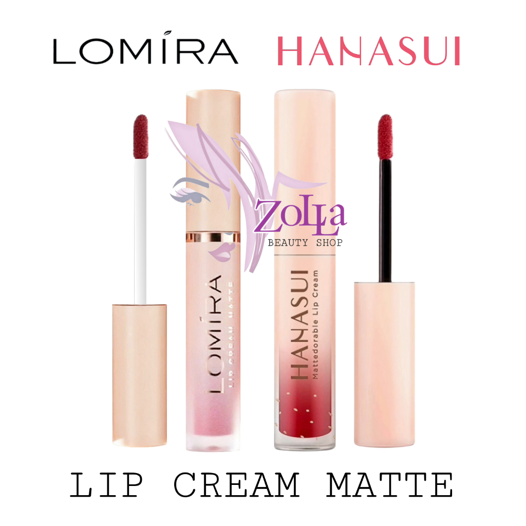 HANASUI MATTEDORABLE LIP CREAM - LOMIRA LIP CREAM MATTE - BPOM - LIP CREAM MURAH