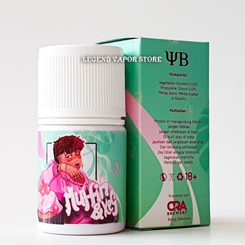 FREEBASE - LIQUID MUFFIN &amp; XES V1 Strawberry Muffin Cream Cake 60ML 3MG 6MG By YBRAP AUTHENTIC