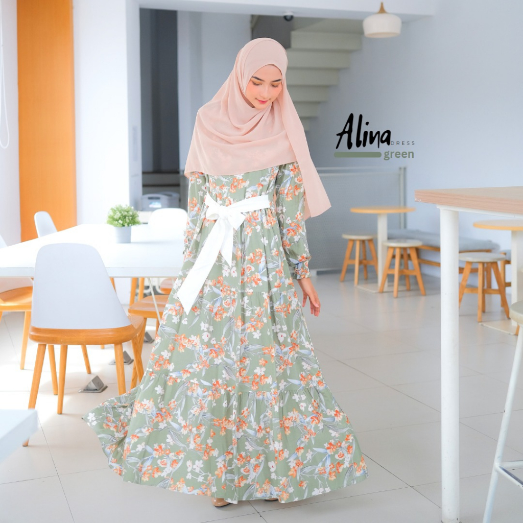 Riskirich Alina Gamis Homedress Busui Rayon Premium Super Nyaman Termurah