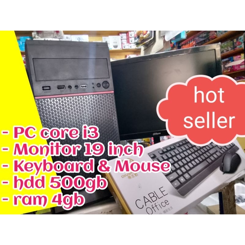Komputer PC siap pakai gaming, kerja, usaha, sekolah