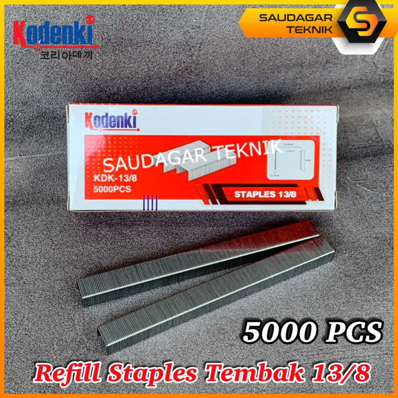 KODENKI Isi Staples Paku Tembak 13/8 Refill Mesin Staples Paku Tembak Angin R23 Air Stapler Gun R 23