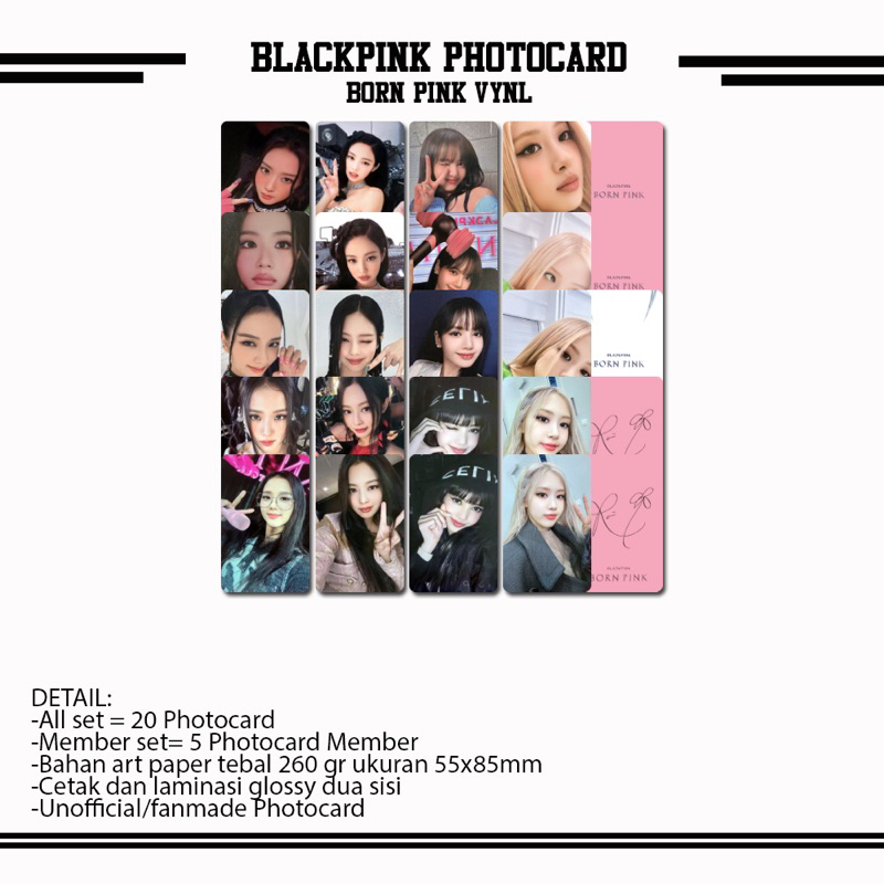 BLACKPINK BORN PINK VYNL PHOTOCARD