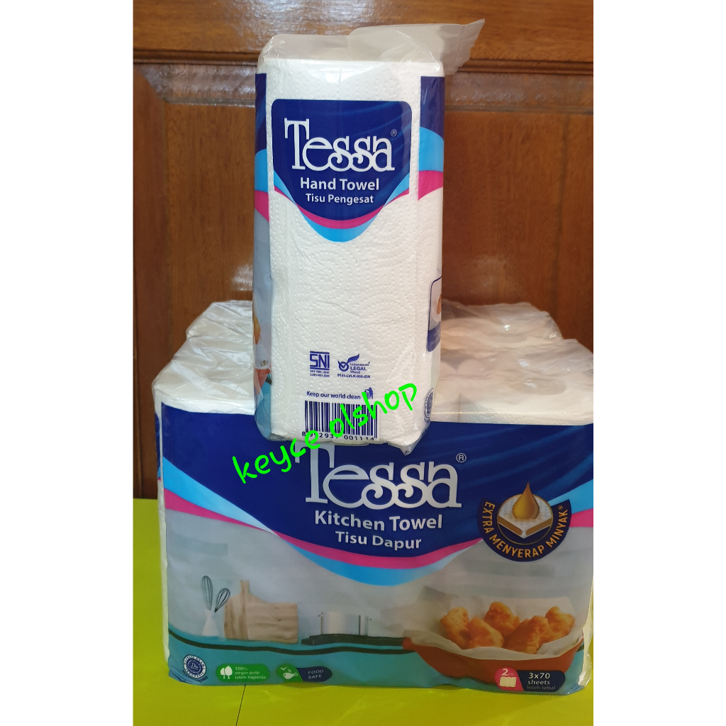 Tissue/tisue/tisu Tessa calorie absorb Kitchen towel 3 roll 70 sheet 2 ply