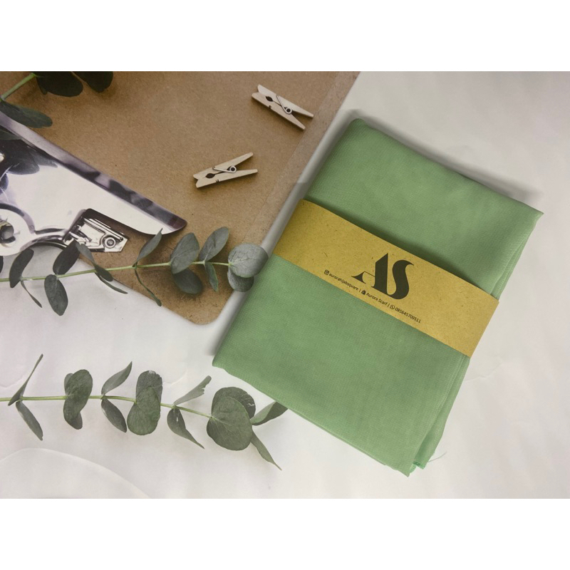 Hijab segiempat bella square Mint Aurora Scarf