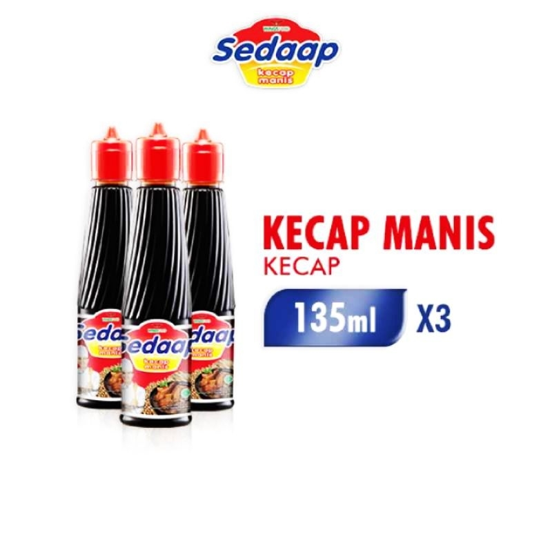 

3 Pcs Kecap sedap Botol 135Ml