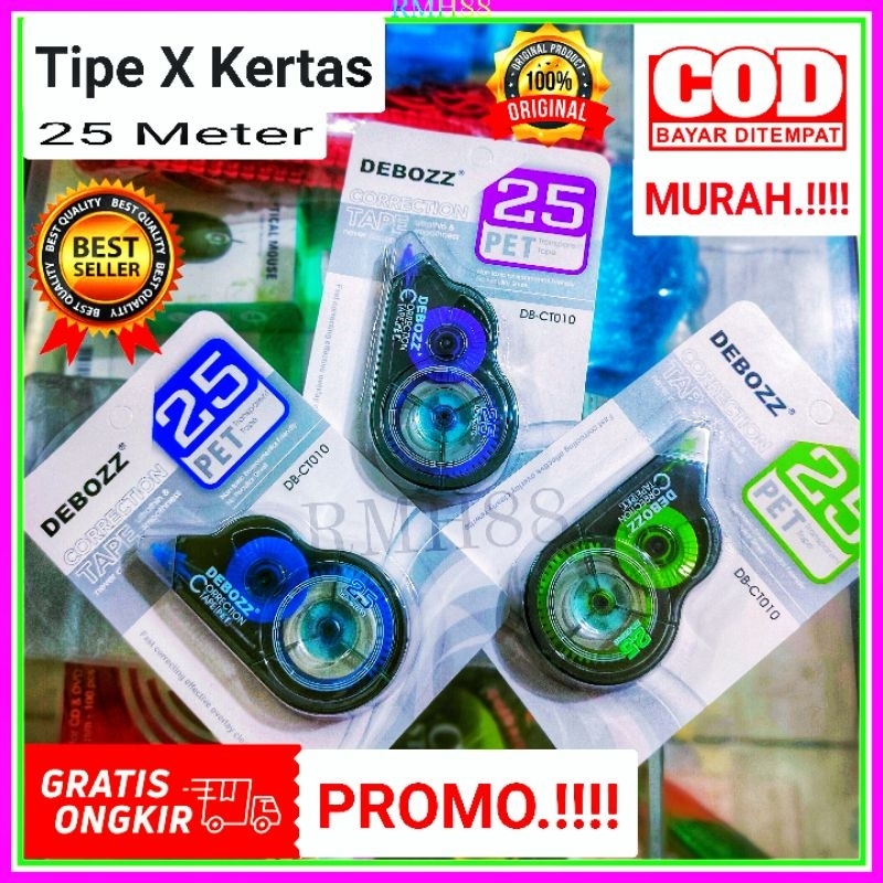 

Correction Tape 25 Meter / Tipex Kertas / Tipex Trondol Per 1 Pcs