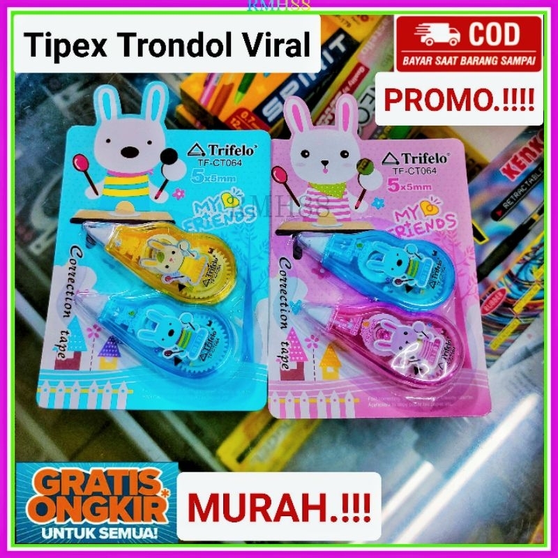 

Tipex Trondol / Correctin Tape / Tipex Kertas Isi 2 Pcs