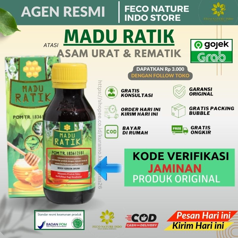 Madu Ratik Herbal Original Atasi Rematik Kesemutan Nyeri Otot Pegal Pegal Lutut Kaku Nyeri Sendi Asa