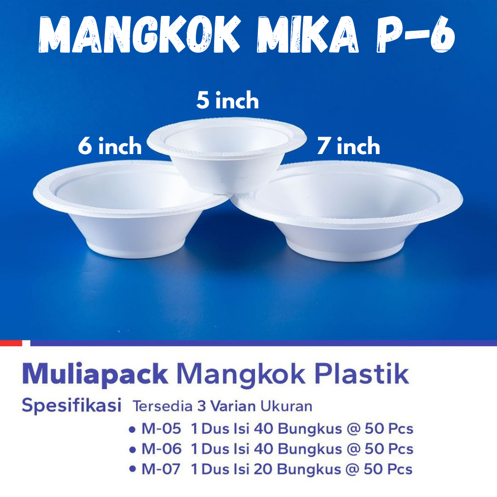Mangkuk Plastik Ukuran 6 inch / Mangkok Mika Plastik 1 Pack