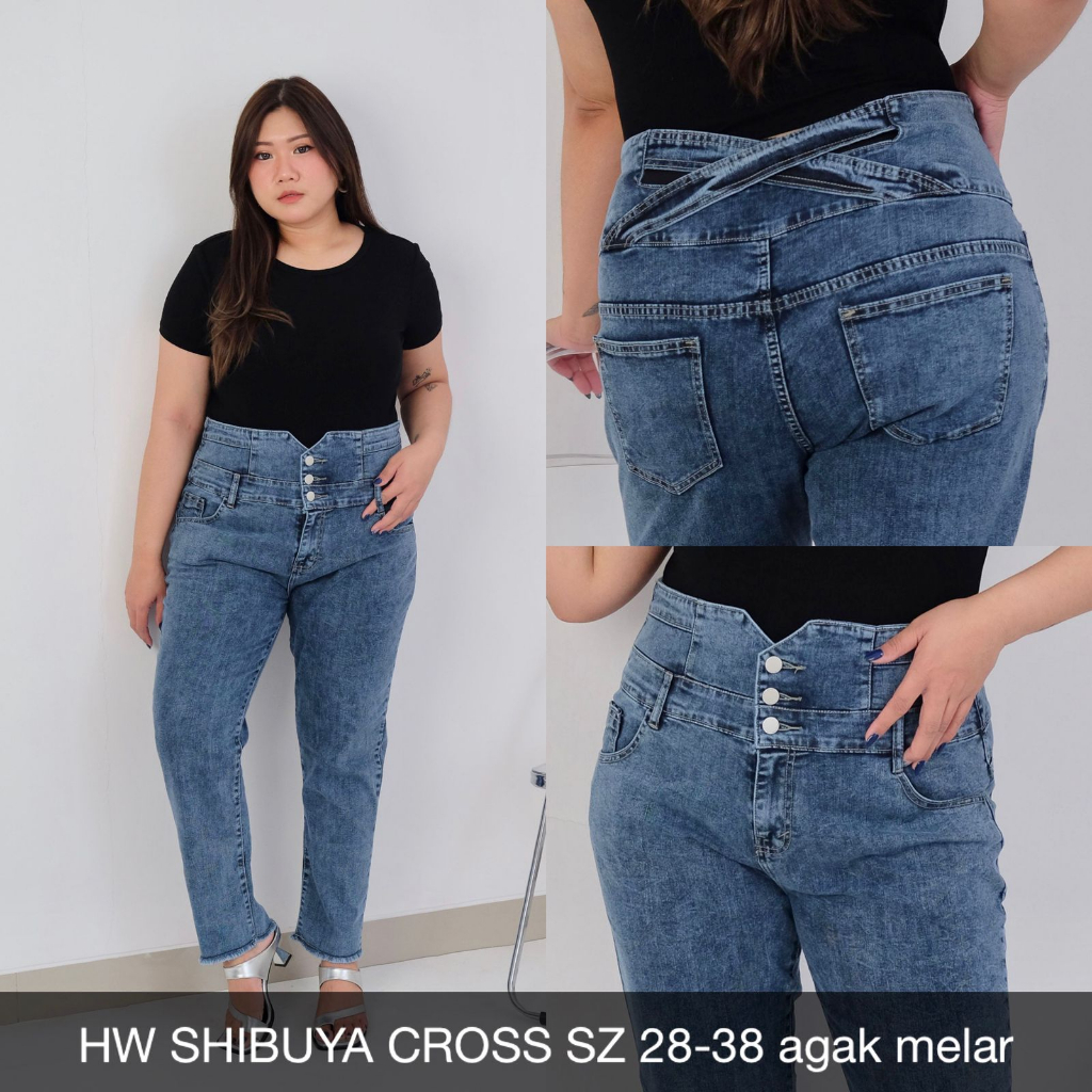 CELANA JEANS WANITA HW SHIBUYA CROSS