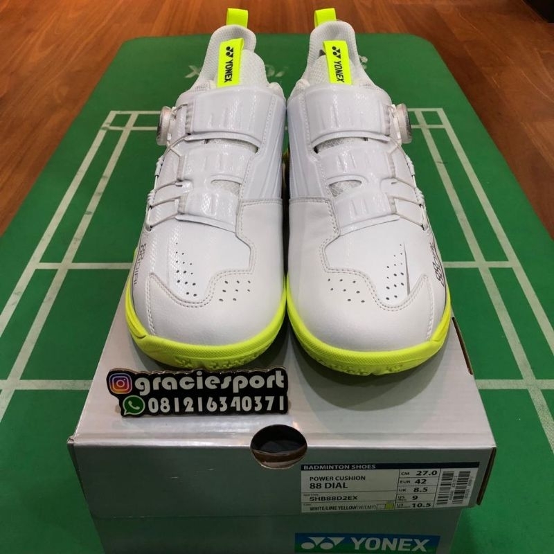 Sepatu Yonex Dial 2 white lime Yellow