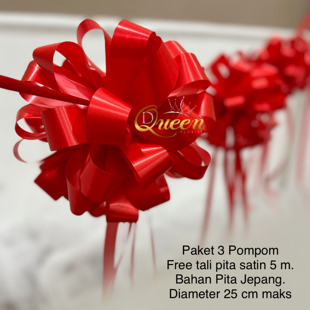 pita peresmian pompom bahan pita jepang