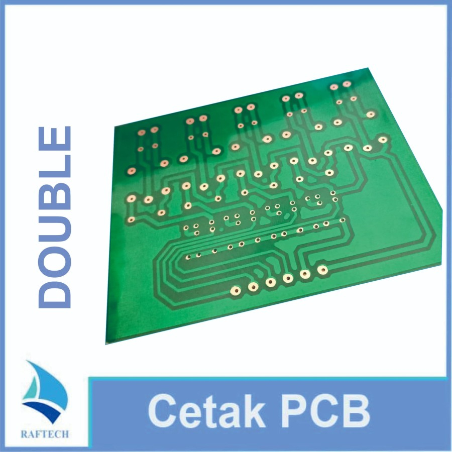 Jasa Cetak PCB Double Layer FR4 Full Masking Jalur Masking Silkscreen