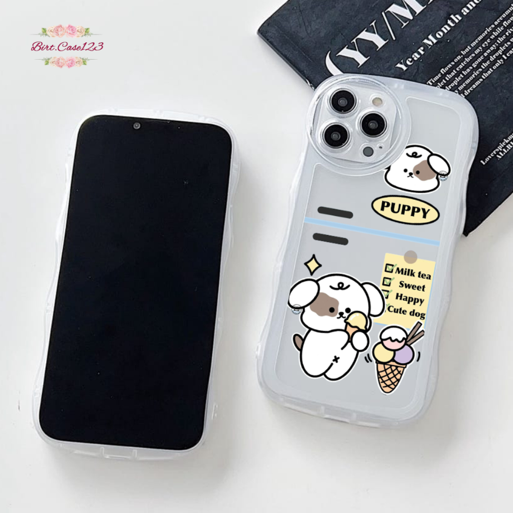 CUSTOM SOFTCASE WAVE GELOMBANG CLEAR CUSTOM PUPPY FOR INFINIX SMART 5 6 HD 6+ HOT 9 10 11 12 PLAY 11S 12I 12 PRO 20 20I 20S NOTE 12 G96 BC7543