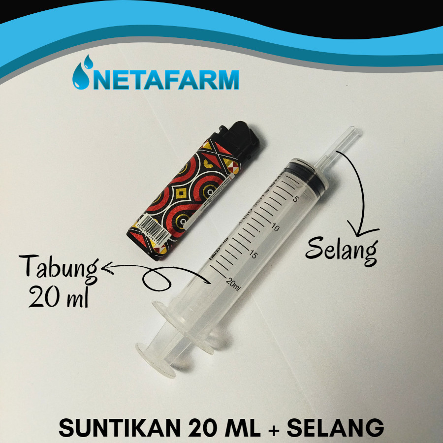 Syringe Spuit Suntikan Takaran 20ml + Selang