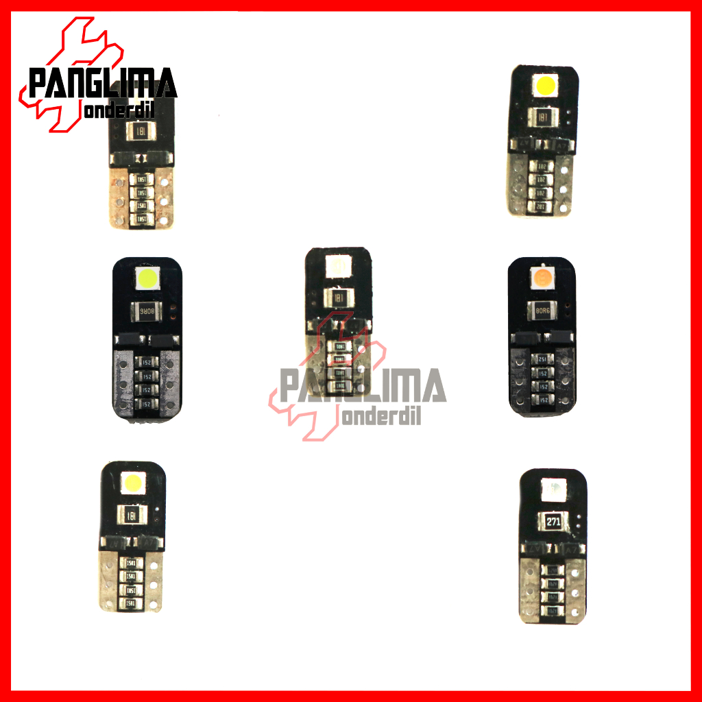 Lampu LED T10 W5W 12 Volt Canbus Kilometer-Kabin-Plat-Kecil-Sein-Sen-Riting-Speedometer-Senja- Mobil-Motor Biru-Ice Blue-Putih-Kuning-Merah