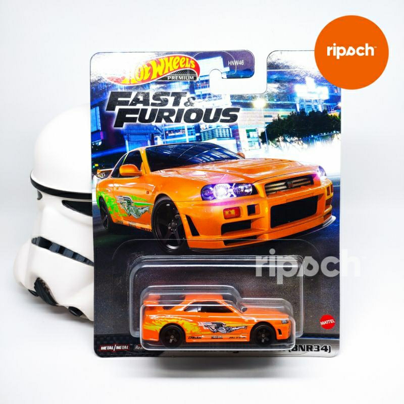 Hot Wheels Premium Nissan Skyline GTR R34 BNR34 Orange
