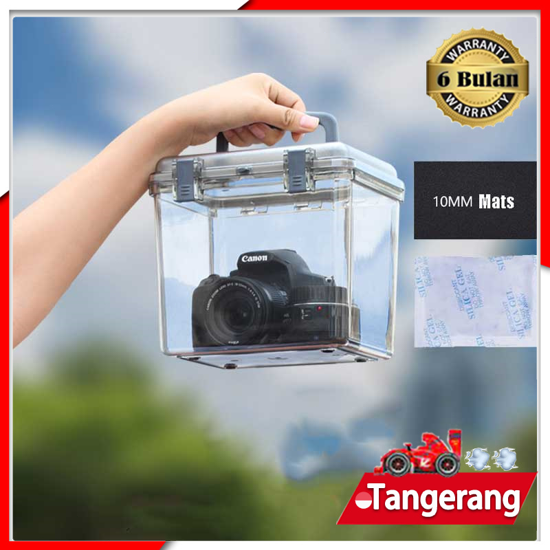 Drybox - Dry Box Medium Hygrometer Tempat Penyimpanan Kamera Lensa DSLR Mirrorless Size Small