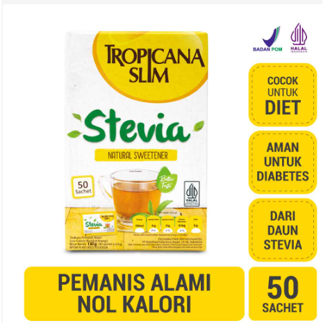 

Tropicana Slim Sweetener Stevia 50 sachet