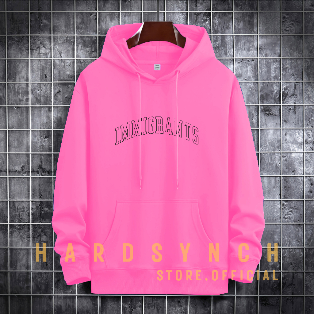 Sweater Hoodie Immigrants Unisex ( Pria &amp; Wanita ) Premium Quality S-XXL Cotton Fleece / Hoodie Korean Style / Sweater Hoodie / Hoodie Polos / Hoodie Wanita / Hoodie Pria / Sweater Hoodie Distro Original ( IG 62 )