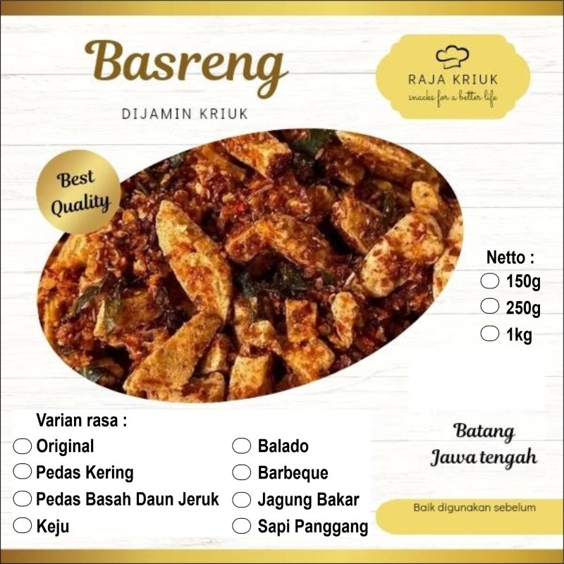 

Basreng ikan tengiri (150g,250g,1kg)