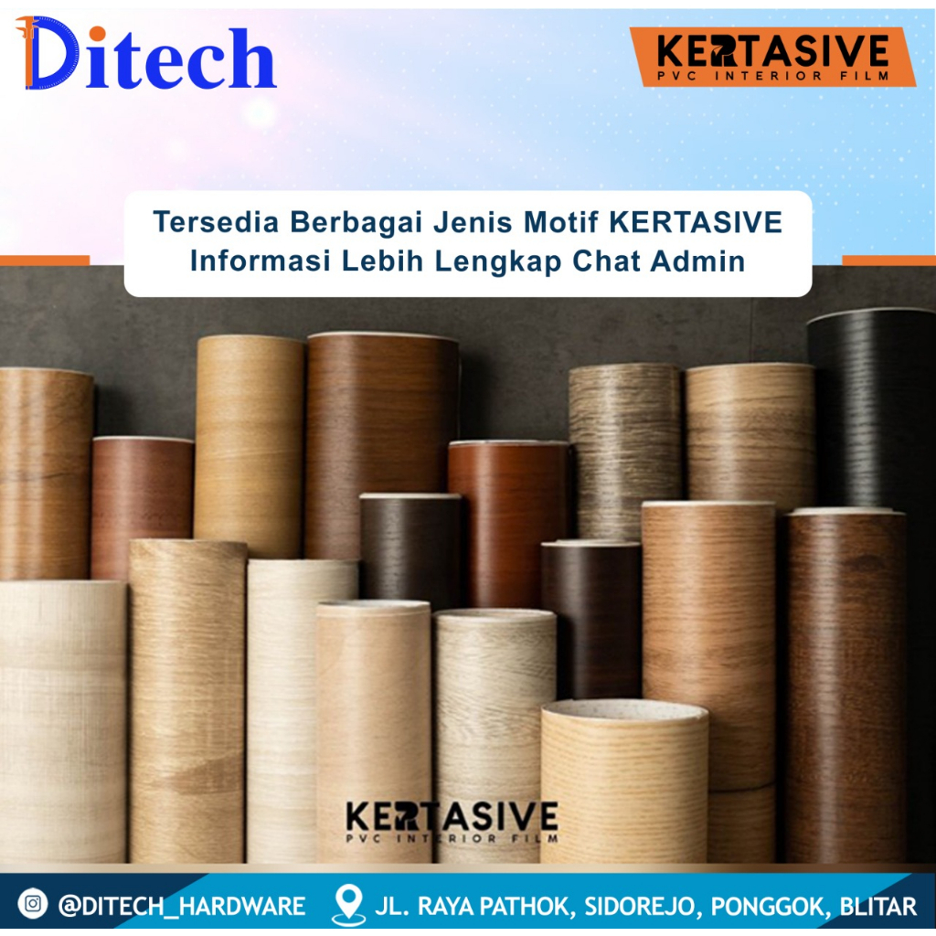 Kertasive PVC Interior Film Motif Kayu / Woodgrain - Motif LENGKAP // Sticker Stiker Motif Kayu / La