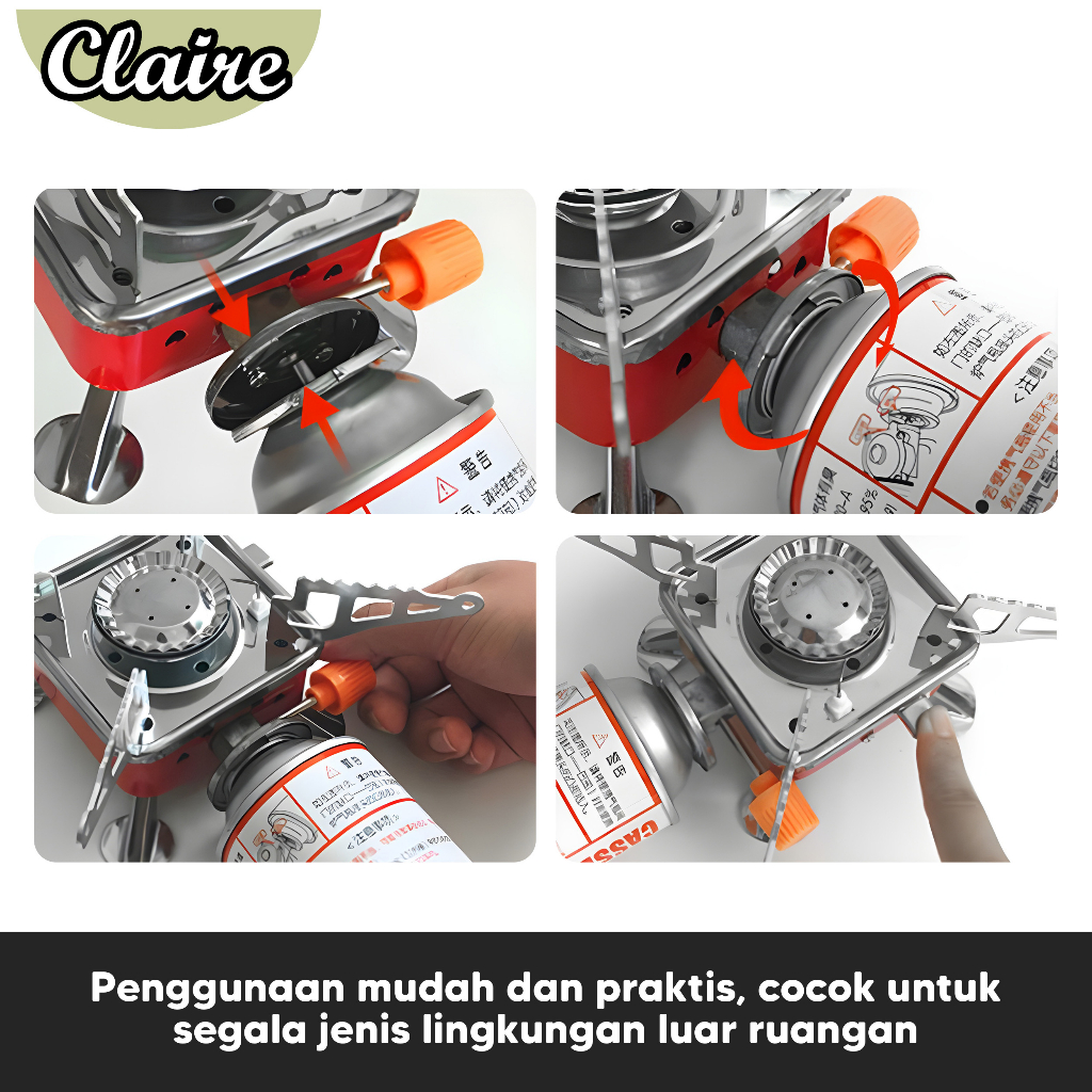 Kompor Camping Kotak Mini Portable Gas Stove